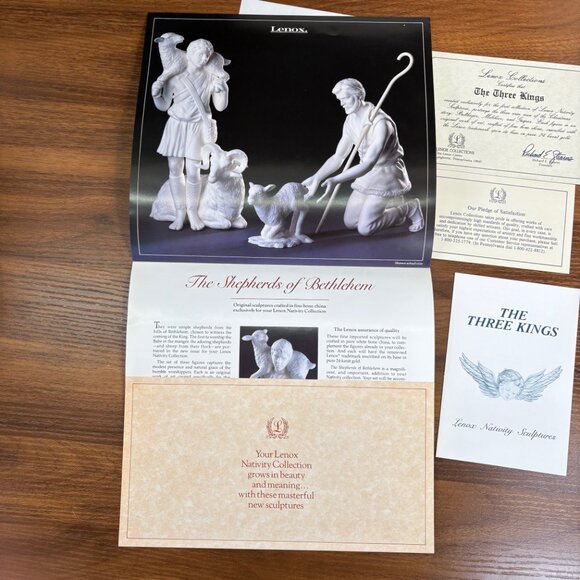 Lenox The Nativity Porcelain Set with Original Box and Certs lot of 7 1990's - Picture 11 of 15